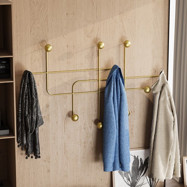 Kuldne metallist seinanagi Dama - Kalune Design-image-2