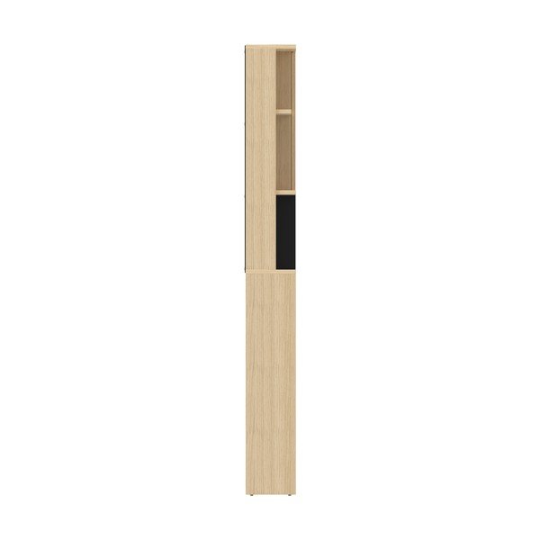 Must/puiduvärvi tammespooniga kõrge vannitoakapp  64x179 cm Kube – TemaHome-image-3