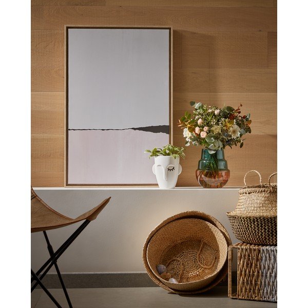 Valge maal raamides Abstraktne, 60 x 90 cm Wrigley - Kave Home-image-3