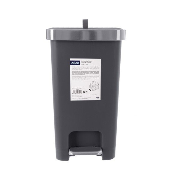 Hall pealeastuv plastprügikast 15 l Premier - Orion-image-3