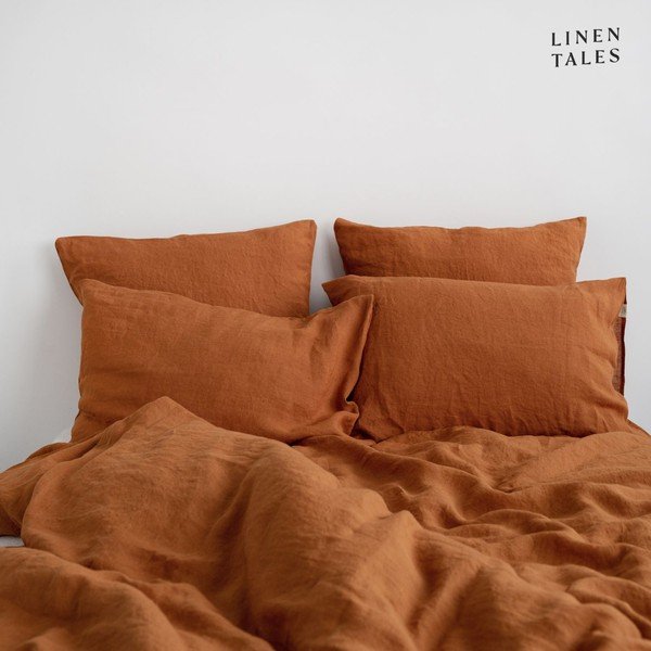 Linane kahekohaline voodilina tellisvärvi 200x220 cm - Linen Tales-image-1