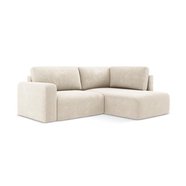 Kreemjas šenilldiivanvoodi/panipaigaga nurgadiivan (parempoolne/L-kujuline) Kona - Makamii-image-2