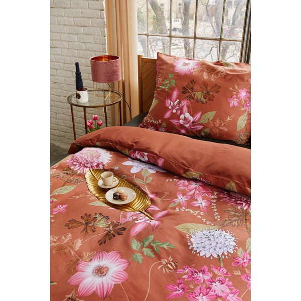 Terrakottapruun puuvillane kahene voodipesu 160 x 220 cm Blossom - Bonami Selection-image-4