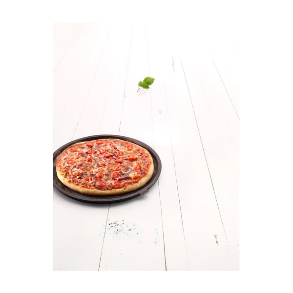 Pruun ümmargune silikoonist pitsamatt Pizza, ⌀ 36 cm - Lékué-image-1