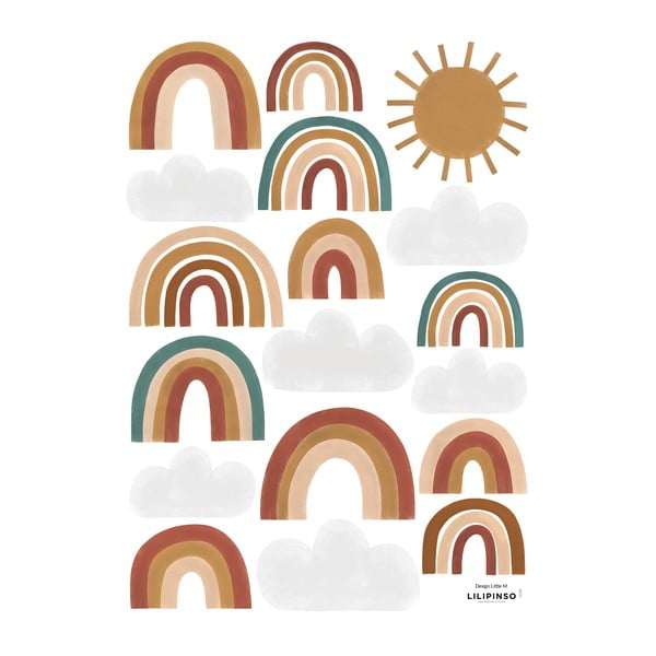 Kleebisleht 30x42 cm Cute Rainbows - Lilipinso