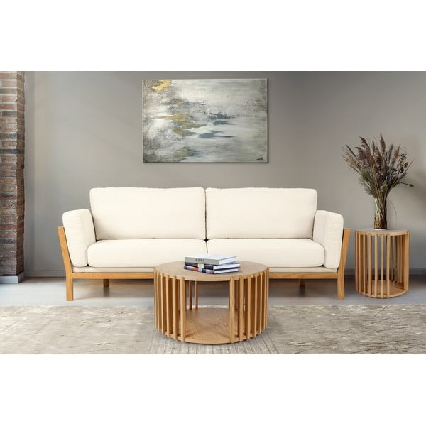 Tammepuust trummel-kohvilaud, ø 53 cm - Woodman-image-1