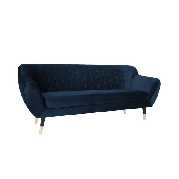 Tmavě modrá pohovka s černými nohami Mazzini Sofas Benito, 188 cm-image-2