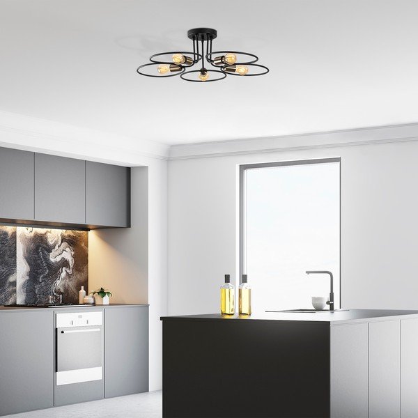 Must laevalgusti Circle - Opviq lights-image-1
