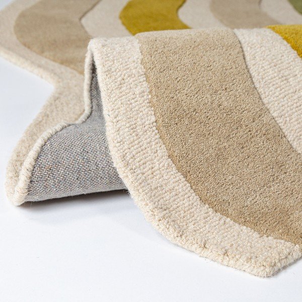 Roheline/naturaalne käsitsi kootud villane vaip 140x200 cm Cascade Wool - Flair Rugs-image-4