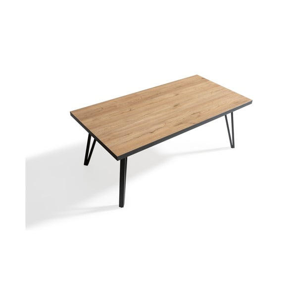 Must/füüsiline kohvilaud tammeplaadiga 60x120 cm Sindi - Marckeric-image-3