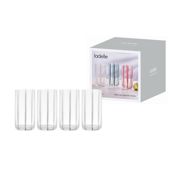 Klaasid 4tk komplektis 450 ml Stripe - Ladelle-image-2
