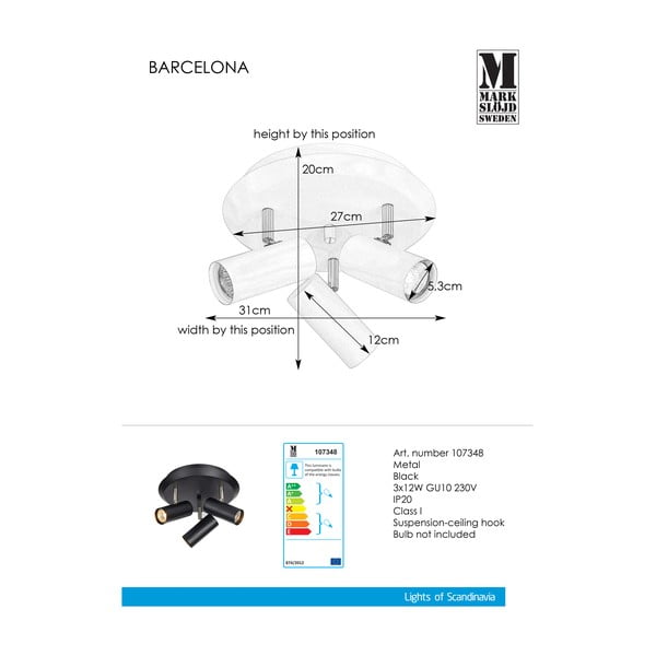 Must seinalamp Barcelona Tres - Markslöjd-image-2