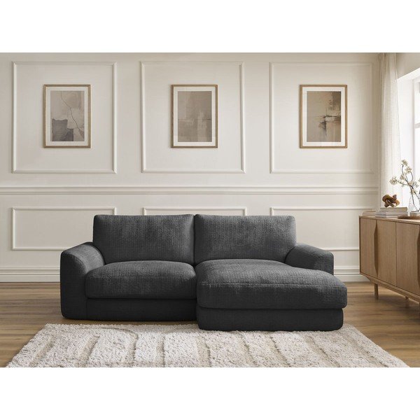 Must šenillist nurgadiivan (parem nurk) Leonore - Bobochic Paris-image-1