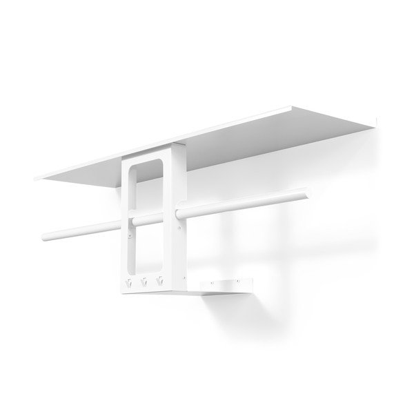 Valge terasest seinanagi koos riiuliga 100 cm Luno Small - Spinder Design