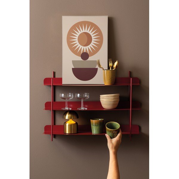 Burgundiapunane astmeline metallriiul 60 cm Riqueza Tres - PT LIVING-image-1