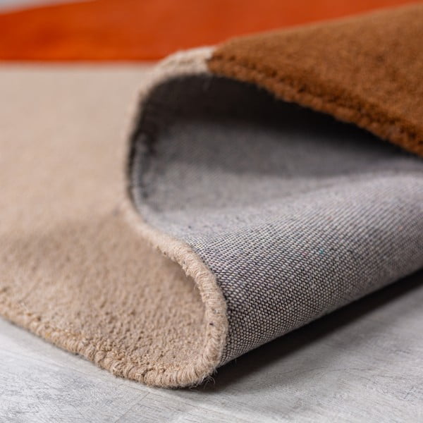 Tellisevärvi käsitsi kootud ümmargune villane vaip ø 200 cm Mia Segment - Flair Rugs-image-3