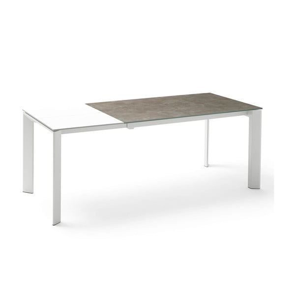 Hnědo-bílý rozkládací jídelní stůl sømcasa Lisa, délka 140/200 cm