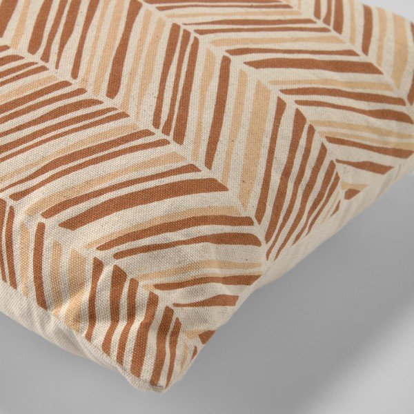 Pruun ja beež puuvillane padjapüürileht , 50 x 30 cm Uriana - Kave Home-image-1