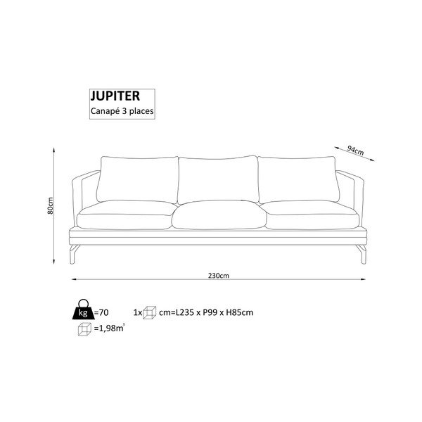 Černá trojmístná pohovka Windsor & Co. Sofas Jupiter-image-4