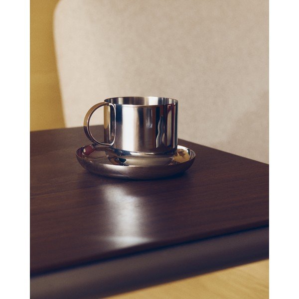 Hõbedased roostevabast terasest tassid 2tk komplektis Nirela - Kave Home-image-3