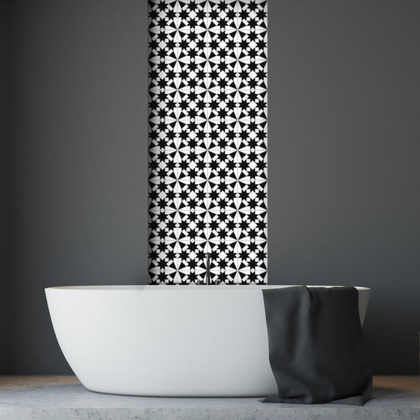 Sada 30 nástěnných samolepek Ambiance Decal Cement Tiles Antalya, 10 x1 0 cm