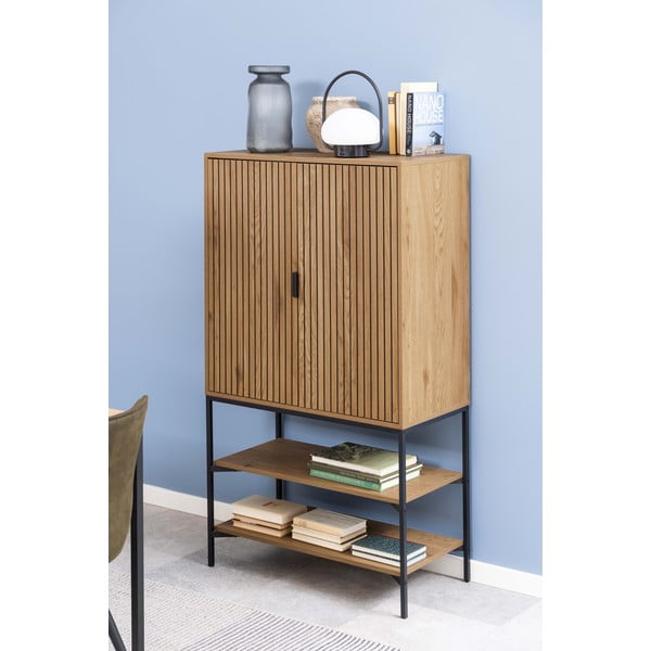 Naturaalset värvi tammedekoriga kapp 80x140 cm Jaipur - Actona-image-1