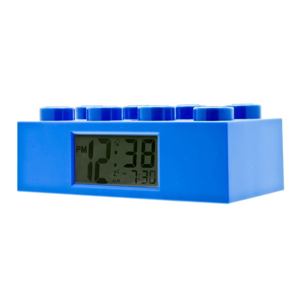 Modré hodiny s budíkem LEGO® Brick