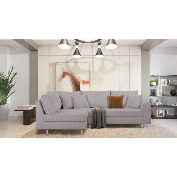 Hall velvetist nurgadiivan (vasak nurk) Ariella - Ropez-image-1