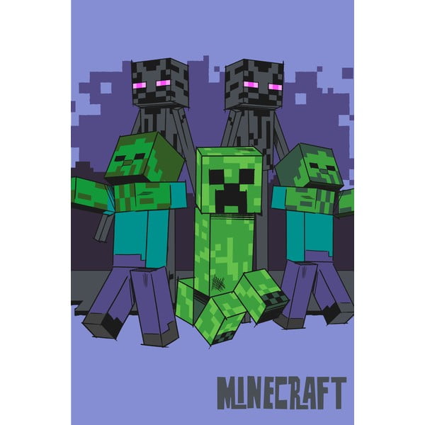 Fliisist laste tekk 100x150 cm Minecraft "Mobs coming for you" - Jerry Fabrics