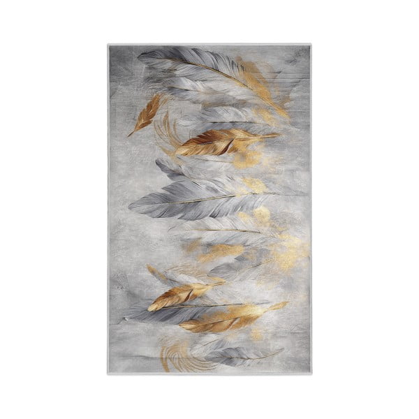 Hall-kuldne pestav vaip 120x180 cm Golden Feathers - Mila Home