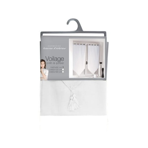 Valged voile kardinad 2 tk komplektis 60x90 cm Voiline - douceur d'intérieur-image-3