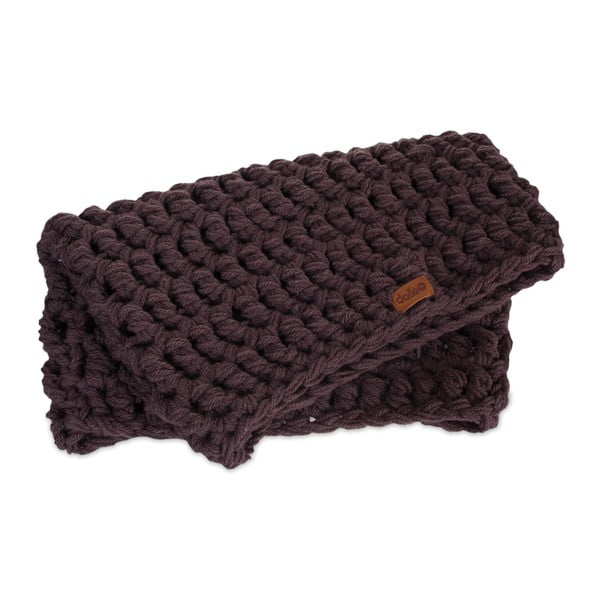 Tume lilla käsitsi heegeldatud ringikujuline sall Plum - DOKE-image-1