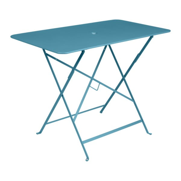 Modrý zahradní stolek Fermob Bistro, 97 x 57 cm