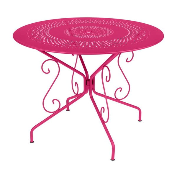 Růžový kovový stůl Fermob Montmartre, Ø 96 cm