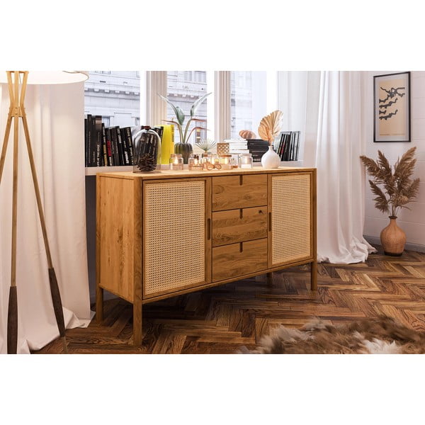 Madal kapp tammepuust 142x84 cm Pola - The Beds-image-4