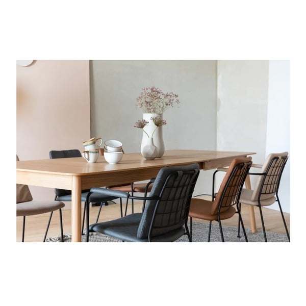 Kokkupandav tammedekooriga söögilaud 90x180 cm Glimps - Zuiver-image-1
