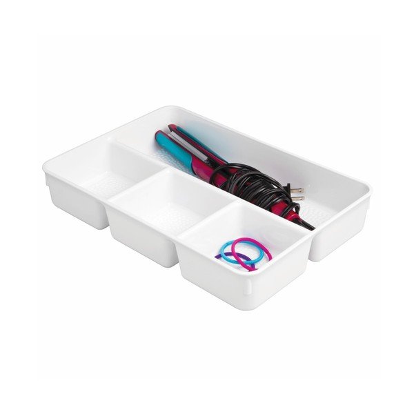 Bílý organizér InterDesign Rain Plus, délka 34 cm-image-1