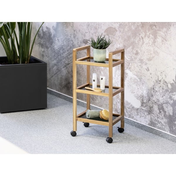 Must akaatsiapuust vannitoariiul 35x76,5 cm Fondi - Wenko-image-1