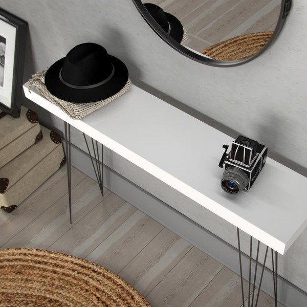 Valge puidust laud Dallas, 110 x 25 cm - Versa-image-1
