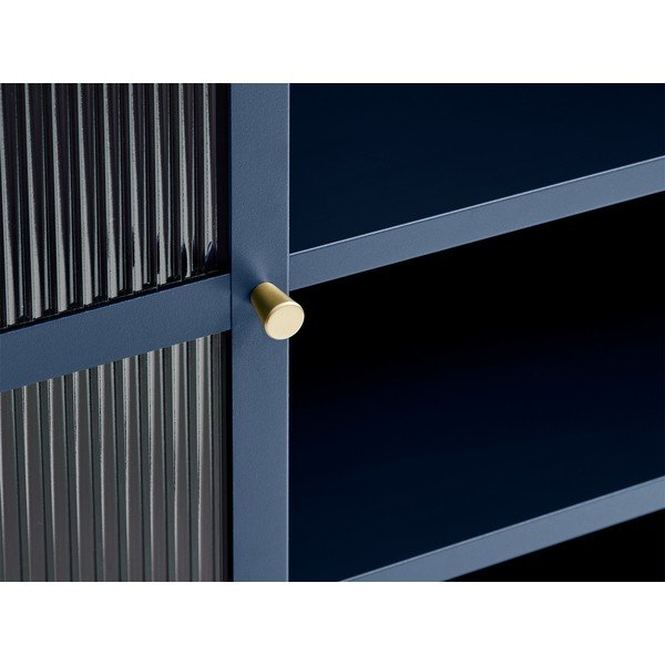 Sinine metallist vitriin Bronco, kõrgus 140 cm - Unique Furniture-image-1