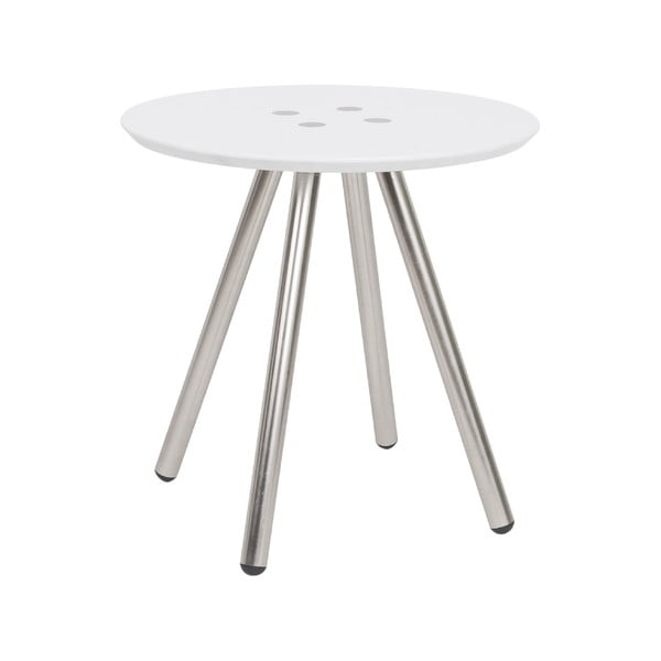 Bílý konferenční stolek Letmotiv Sliced, ø 40 cm