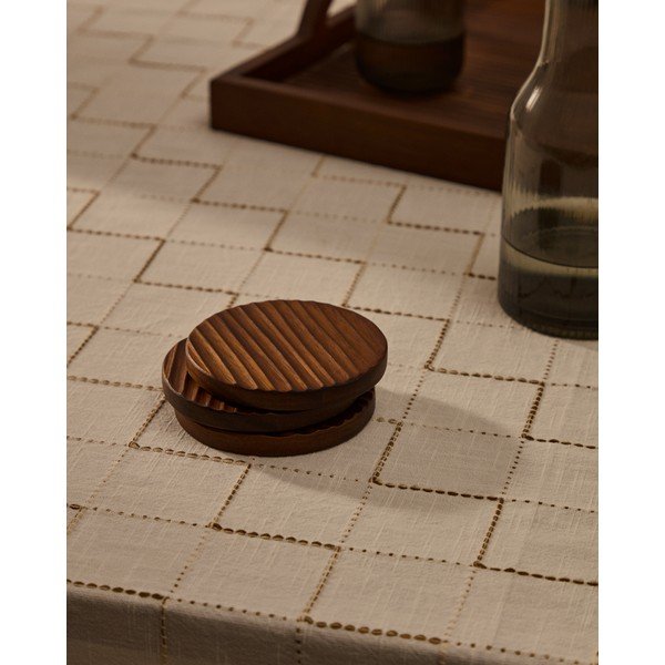 Puidust joogialused 4tk komplektis Rommu - Kave Home-image-2