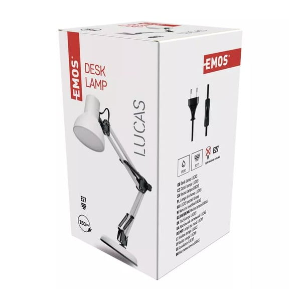 Valge laualamp (kõrgus 48 cm) Lucas - EMOS-image-1