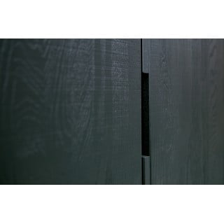 Mustast saarepuust kapp 85x149 cm Silas - WOOOD