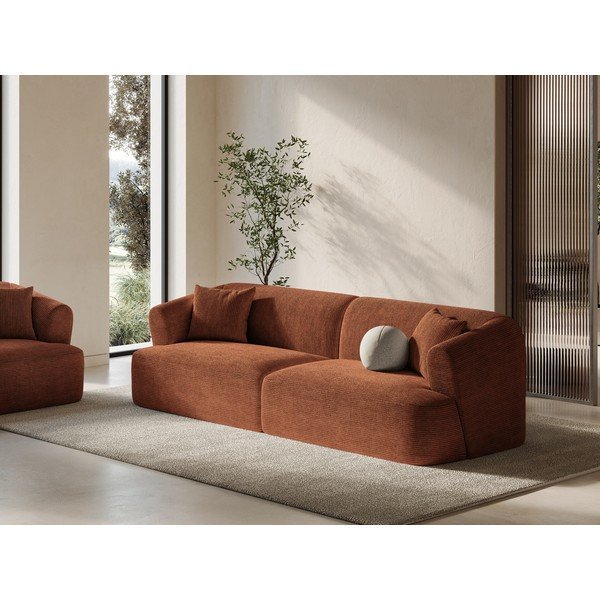 Terrakota velvetist diivan 255 cm Campi - Cosmopolitan Design-image-1
