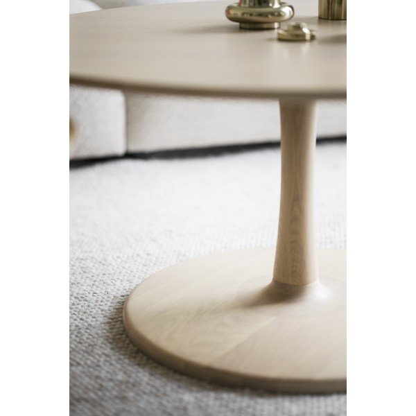 Ümmargune tammedekooriga diivanilaud 90x90 cm Hobart - Rowico-image-4