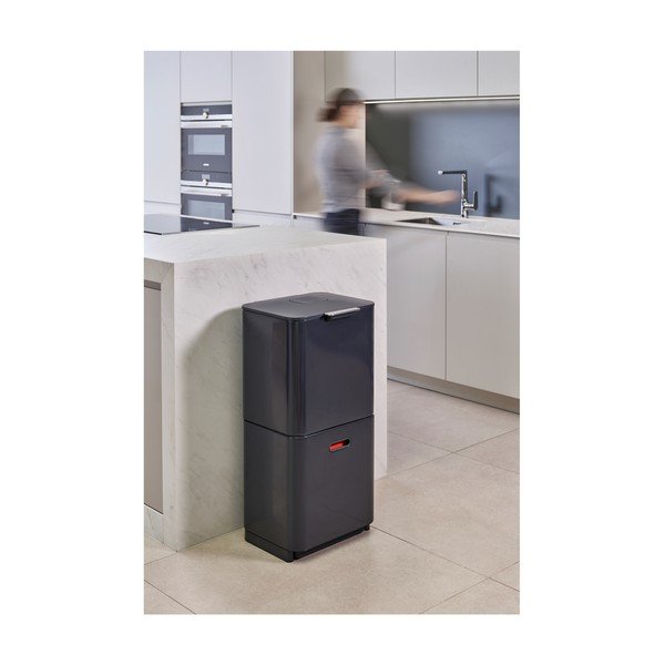 Grafitově šedý koš na tříděný odpad Joseph Joseph Totem Max, 60 l-image-2