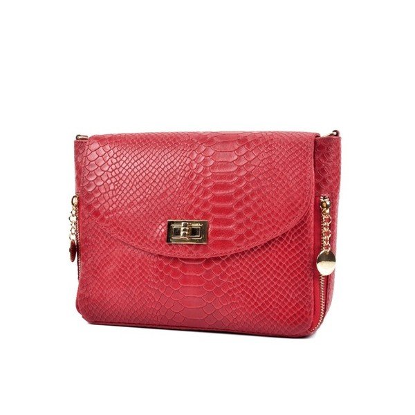 Červená kožená kabelka Roberta M Tasima Rosso-image-1