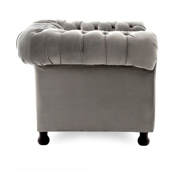 Šedé křeslo Vivonita Chesterfield -image-3