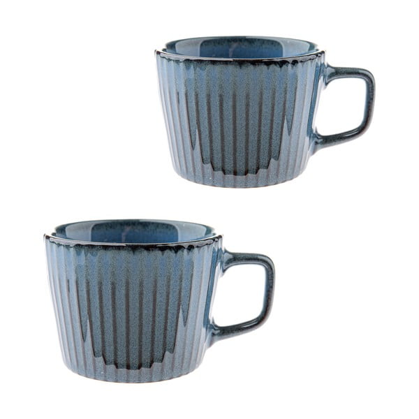 Sinised cappuccino tassid komplektis (2 tk, 190 ml, kivikeraamika) Tone – Dakls